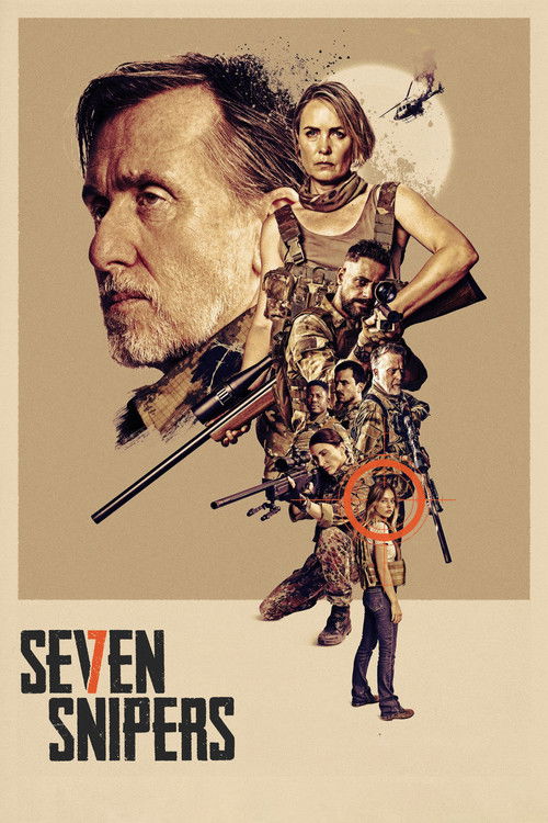Film artwork for Seven Snipers (2026), no verdict on the credits.
